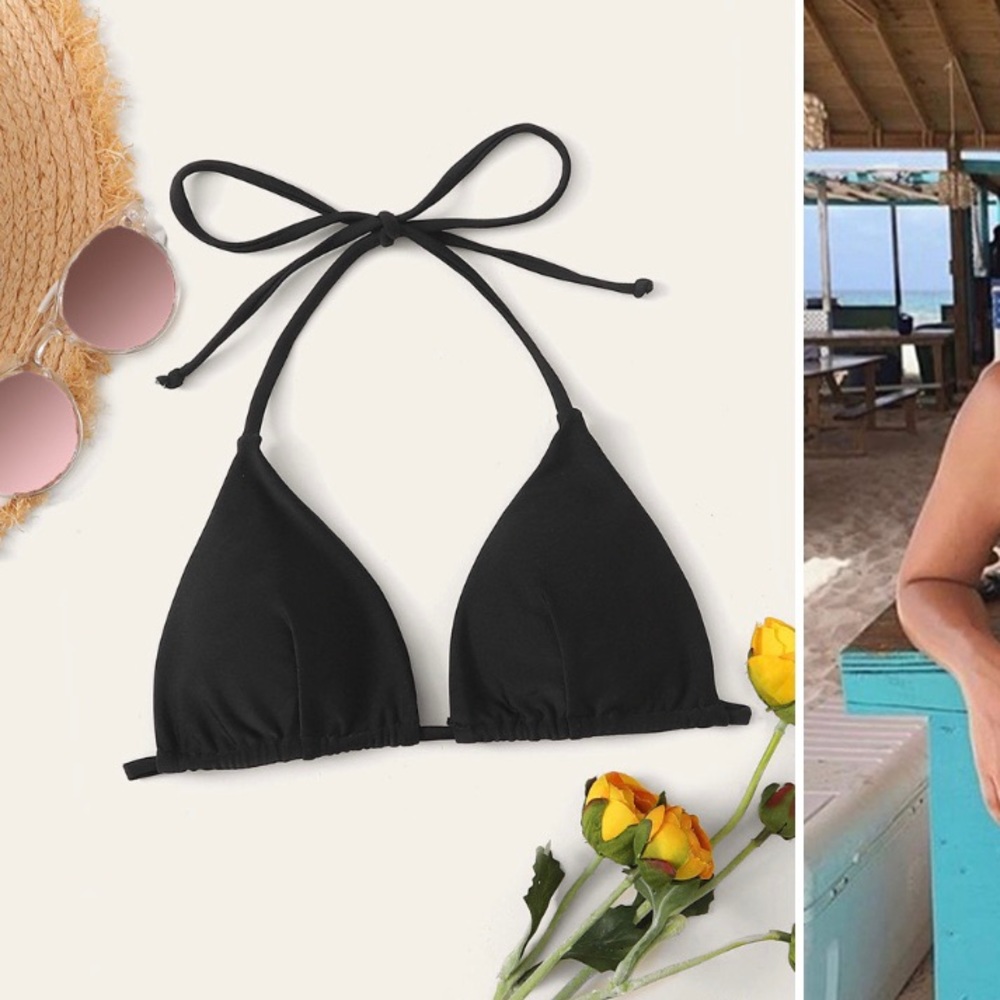 Black bathing suit top